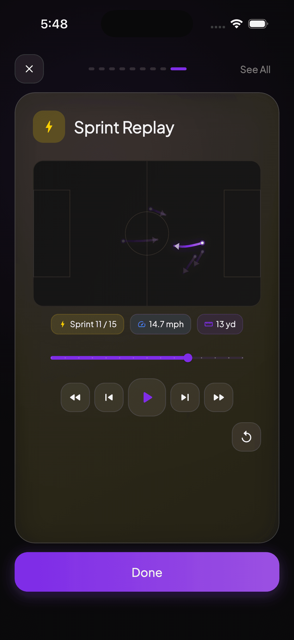 Sprint map screen